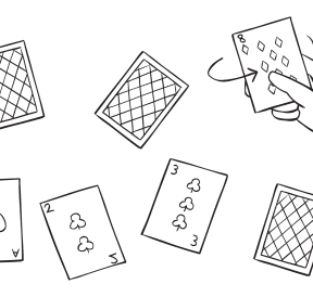 Flip Over Ten playing cards group initiative