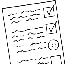 An Inspiring Check-in sheet to Illustrate a wellbeing checklist